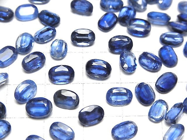 [Video]High Quality Kyanite AAA Loose stone Oval Faceted 7x5mm 3pcs