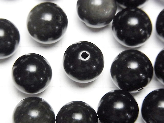 [Video]Rainbow Obsidian AAA Half Drilled Hole Round 10mm 10pcs