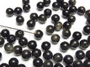 [Video]Golden Obsidian AAA Half Drilled Hole Round 6mm 10pcs