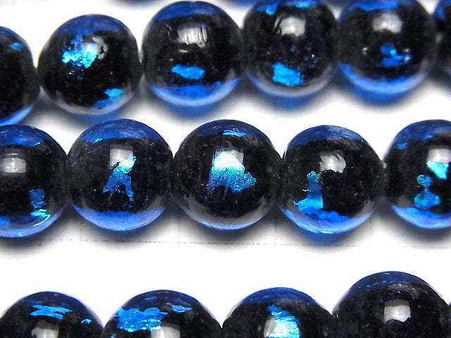 [Video] Lampwork Beads Round 12mm [Light Blue] half or 1strand beads (aprx.15inch/37cm)