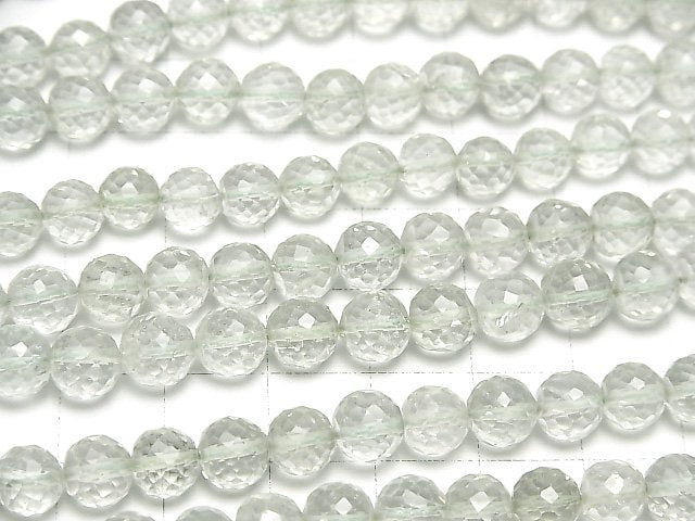 [Video]High Quality Green Amethyst AAA Round cut half or 1strand beads (aprx.14inch/34cm)