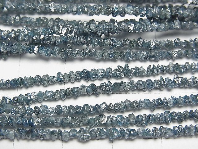 [Video] Blue Diamond Chips (Small Nugget ) half or 1strand beads (aprx.15inch/38cm)