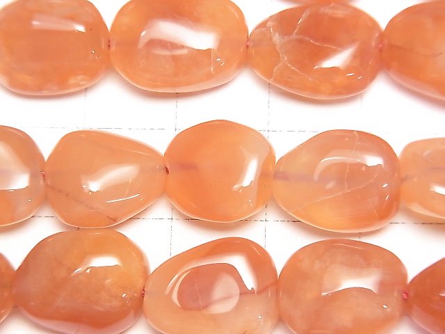 [Video] Orange Chalcedony AA+ Nugget half or 1strand beads (aprx.15inch/38cm)