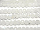 [Video]High Quality Rainbow Moonstone AA++ Faceted Button Rondelle half or 1strand beads (aprx.12inch/30cm)