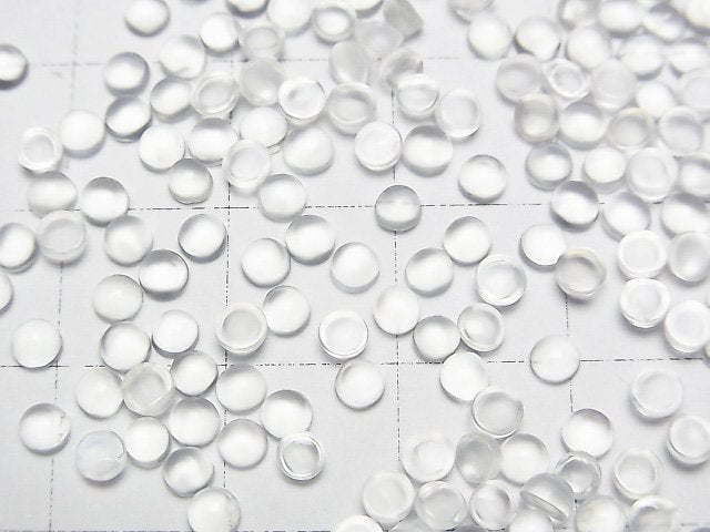 [Video]High Quality White Moonstone AAA Round Cabochon 3x3mm 10pcs