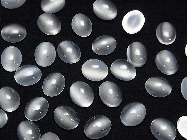 [Video]High Quality White Moonstone AAA Oval Cabochon 10x8mm 1pc