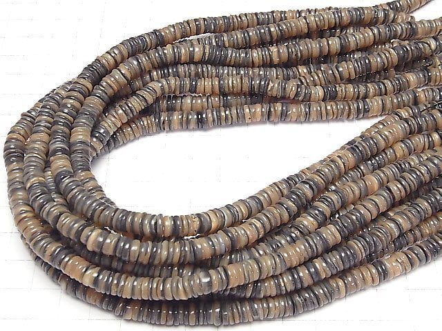 [Video] Abalone Shell Rondelle 1strand beads (aprx.15inch/38cm)