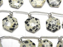 [Video]Dalmatian Jasper Hexagon Cut 1strand (8pcs )