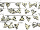 [Video] Dalmatian Jasper Triangle Faceted 1strand (8pcs )