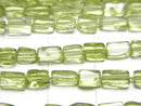 [Video]High Quality Peridot AAA- Square -Rectangle 1strand beads (aprx.13inch/32cm)