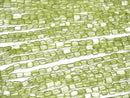 [Video]High Quality Peridot AAA- Square -Rectangle 1strand beads (aprx.13inch/32cm)