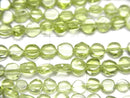[Video]High Quality Peridot AAA- Coin 1strand beads (aprx.13inch/32cm)