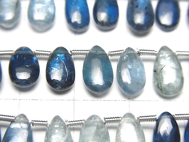 [Video]High Quality Kyanite AA++ Pear shape (Smooth) half or 1strand beads (aprx.8inch/20cm)