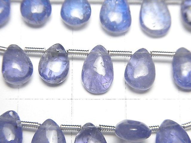 [Video]High Quality Tanzanite AA++ Pear shape (Smooth) half or 1strand beads (aprx.7inch/18cm)