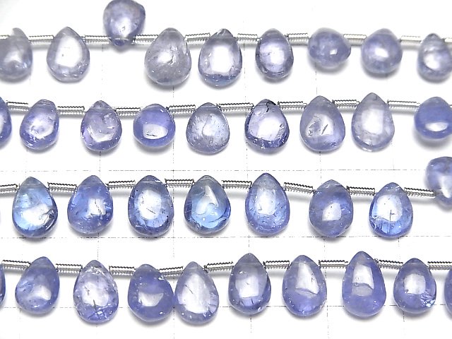[Video]High Quality Tanzanite AA++ Pear shape (Smooth) half or 1strand beads (aprx.7inch/18cm)