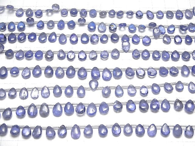 [Video]High Quality Tanzanite AA++ Pear shape (Smooth) half or 1strand beads (aprx.7inch/18cm)