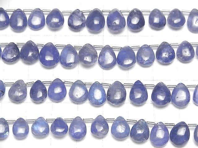 [Video]High Quality Tanzanite AA++ Pear shape (Smooth) half or 1strand beads (aprx.6inch/16cm)