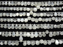 [Video]High Quality White Moonstone AA++ Drop Faceted Briolette 1strand beads (aprx.7inch/18cm)