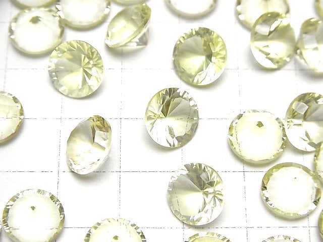[Video]High Quality Lemon Quartz AAA Loose stone Round Concave Cut 10x10mm 2pcs