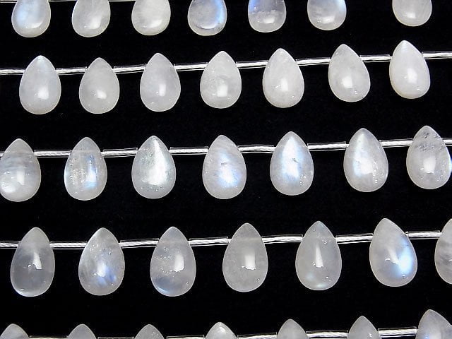 [Video]Royal Blue Moonstone AA++ Pear shape (Smooth) 14x9mm 1strand beads (aprx.6inch/16cm)