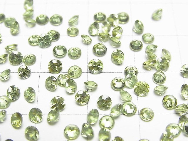 [Video]High Quality Demantoid Garnet AAA Round Faceted 3x3mm 2pcs