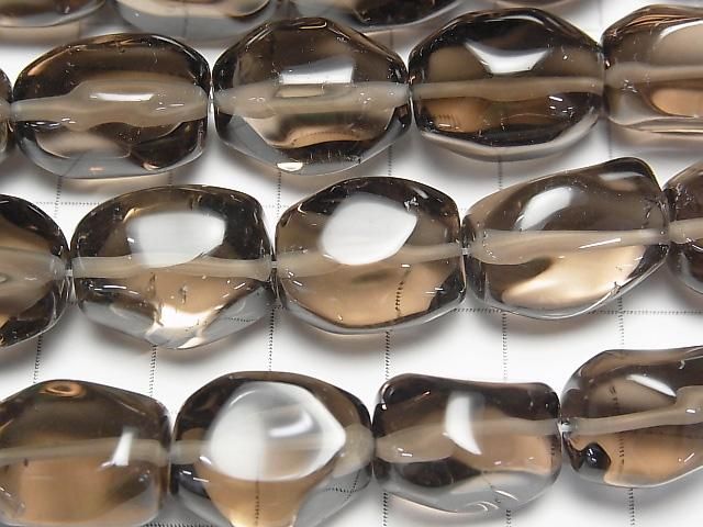 [Video]Smoky Quartz AAA- Faceted Nugget half or 1strand beads (aprx.15inch/36cm)