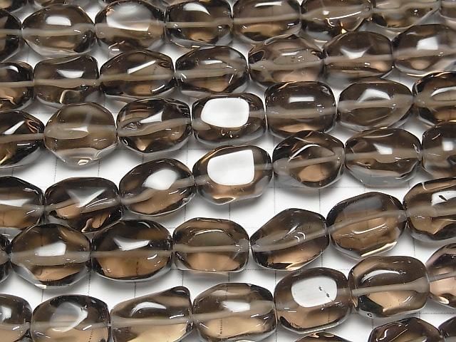 [Video]Smoky Quartz AAA- Faceted Nugget half or 1strand beads (aprx.15inch/36cm)