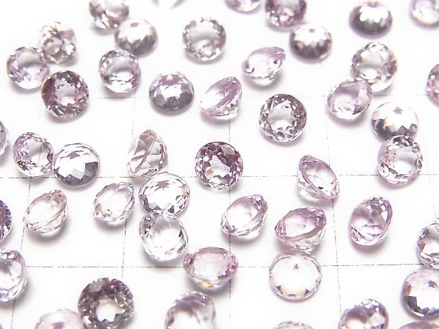 [Video]High Quality Kunzite AAA Loose stone Round Faceted 5x5mm 1pc