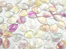 [Video] Multicolor Fluorite AAA- Pear shape Cabochon 20x15mm [Pastel] 3pcs