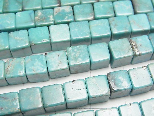 [Video]Turquoise AA++ Cube 6x6x6mm half or 1strand beads (aprx.7inch/18cm)