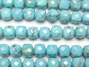 [Video]High Quality! Magnesite Turquoise Cube Shape 5x5x5mm 1strand beads (aprx.15inch/37cm)