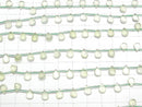 [Video]High Quality Prehnite AAA Pear shape (Smooth) 7x5mm 1strand beads (aprx.7inch/17cm)