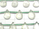 [Video]High Quality Prehnite AAA Pear shape (Smooth) 10x7mm 1strand beads (aprx.7inch/17cm)