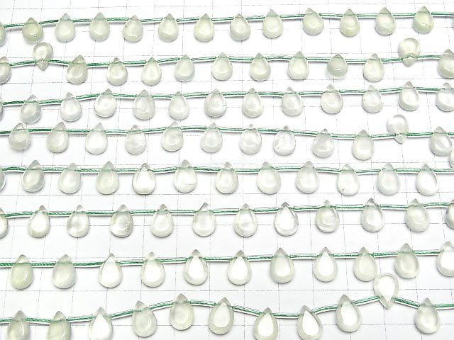 [Video]High Quality Prehnite AAA Pear shape (Smooth) 10x7mm 1strand beads (aprx.7inch/17cm)