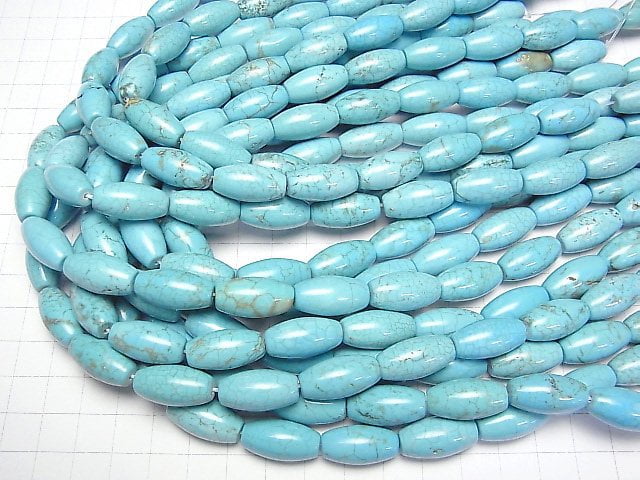 [Video]Magnesite Turquoise Rice 20x10x10mm 1strand beads (aprx.15inch/36cm)