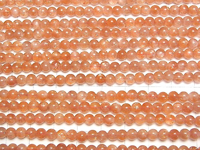 [Video]Sunstone AAA- Round 4.5mm 1strand beads (aprx.15inch/37cm)