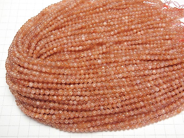 [Video]Sunstone AAA- Round 4.5mm 1strand beads (aprx.15inch/37cm)