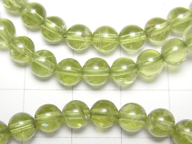 [Video]Peridot AAA- Round 6mm Bracelet