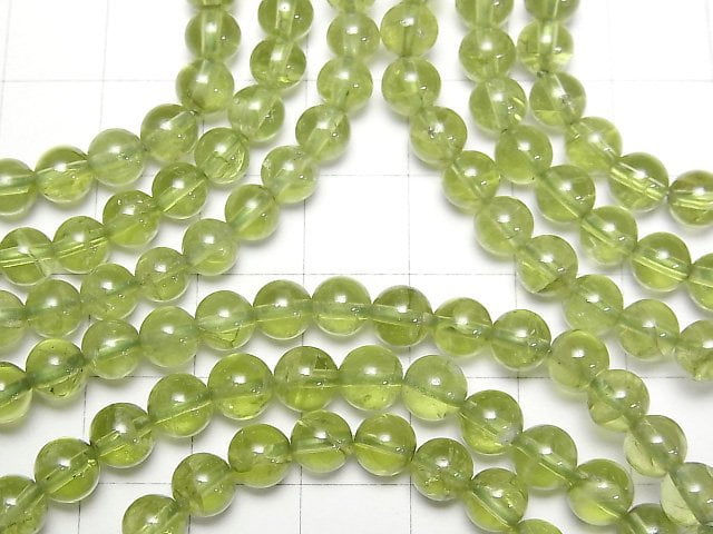 [Video]Peridot AAA- Round 6mm Bracelet