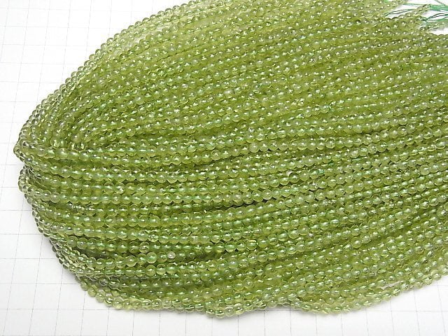 [Video]Peridot AAA- Round 4mm half or 1strand beads (aprx.16inch/39cm)