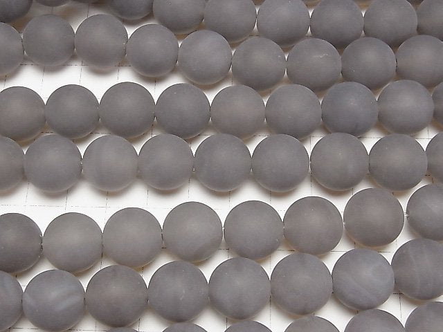 [Video] Frost Gray Onyx Round 14mm 1strand beads (aprx.14inch/35cm)