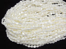 [Video] Mother of Pearl MOP White Oval 8x6mm 1strand beads (aprx.15inch/37cm)