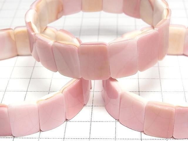 [Video] Queen Conch Shell AAA 2-Hole Rectangle 16x12mm 1-Strand (Bangle Bracelet)