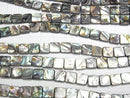 [Video]Abalone Shell Square 8x8mm 1/4 or 1strand beads (aprx.15inch/38cm)