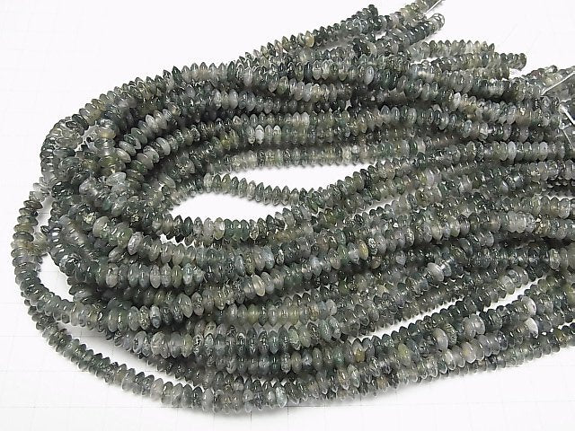 [Video]Moss Agate AAA- Roundel 6x6x2.5mm 1strand beads (aprx.15inch/36cm)