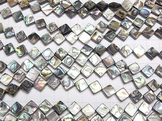 [Video]Abalone Shell Diamond 10x10mm 1/4 or 1strand beads (aprx.15inch/38cm)