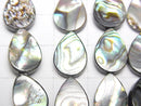 [Video] Abalone Shell Pear shape 14x10mm half or 1strand beads (aprx.15inch/37cm)