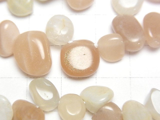 [Video] Multicolor Moonstone AA+ Nugget Top Side Drilled Hole 1strand beads (aprx.14inch/35cm)
