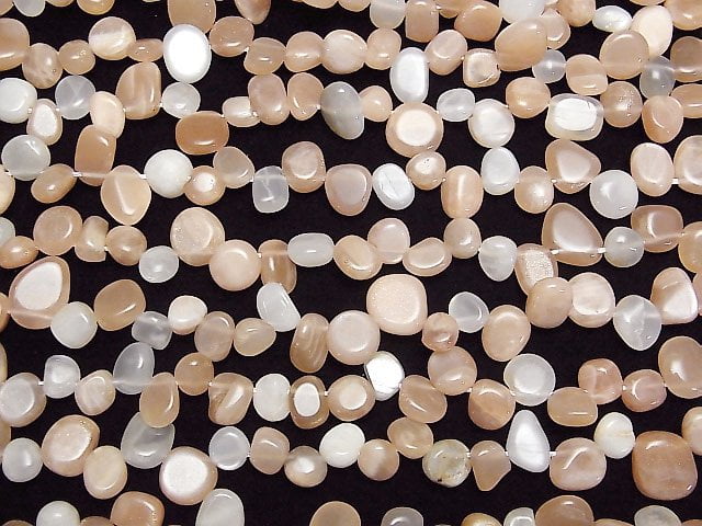[Video] Multicolor Moonstone AA+ Nugget Top Side Drilled Hole 1strand beads (aprx.14inch/35cm)