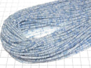 [Video]High Quality! Aquamarine AA+ Faceted Button Rondelle 2.5x2.5x2mm 1strand beads (aprx.15inch/37cm)